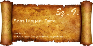 Szatlmayer Imre névjegykártya