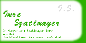 imre szatlmayer business card
